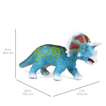 Load image into Gallery viewer, 30in Realistic Roaring Triceratops Dinosaur Figurine Toy
