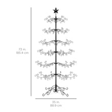 Load image into Gallery viewer, 6ft Wrought Iron Ornament Display Christmas Tree w/ Easy Assembly, Stand
