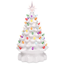 Load image into Gallery viewer, 15in Pre-Lit Hand-Painted Ceramic Tabletop Christmas Tree w/ 64 Lights
