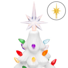 Load image into Gallery viewer, 15in Pre-Lit Hand-Painted Ceramic Tabletop Christmas Tree w/ 64 Lights
