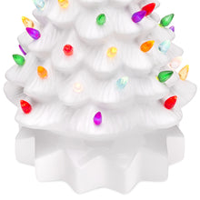 Load image into Gallery viewer, 15in Pre-Lit Hand-Painted Ceramic Tabletop Christmas Tree w/ 64 Lights
