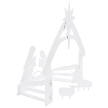 Load image into Gallery viewer, 4ft Christmas Nativity Scene Yard Decoration w/ Water Resistant PVC
