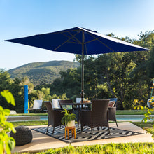 Load image into Gallery viewer, 8x11ft Rectangular Patio Umbrella w/ Easy Crank, UV-Resistant Fabric
