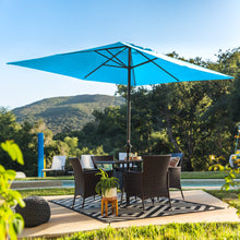 Load image into Gallery viewer, 8x11ft Rectangular Patio Umbrella w/ Easy Crank, UV-Resistant Fabric
