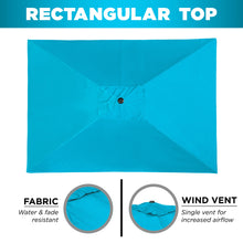 Load image into Gallery viewer, 8x11ft Rectangular Patio Umbrella w/ Easy Crank, UV-Resistant Fabric
