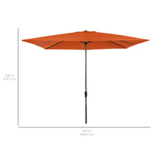 Load image into Gallery viewer, 8x11ft Rectangular Patio Umbrella w/ Easy Crank, UV-Resistant Fabric
