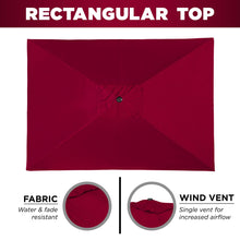 Load image into Gallery viewer, 8x11ft Rectangular Patio Umbrella w/ Easy Crank, UV-Resistant Fabric
