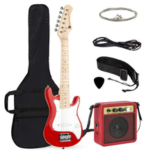 Load image into Gallery viewer, 30in Kids Electric Guitar Instrument Starter Kit w/ 5W Amp, Strap, Case

