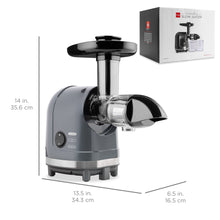 Load image into Gallery viewer, 150W Horizontal Slow Masticating Juicer w/ Reverse Mode, Quiet Motor
