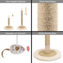 Load image into Gallery viewer, 40in Electronic Rotating Cat Scratching Post Toy w/ Adjustable Height
