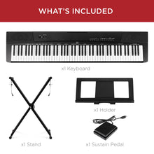 Load image into Gallery viewer, 88-Key Digital Piano Set w/ Semi-Weighted Keys, Stand, Sustain Pedal
