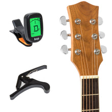 Load image into Gallery viewer, 41in Full Size Acoustic Electric Cutaway Guitar Set w/ Capo, E-Tuner, Bag
