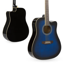 Load image into Gallery viewer, 41in Full Size Acoustic Electric Cutaway Guitar Set w/ Capo, E-Tuner, Bag
