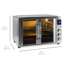 Load image into Gallery viewer, 55L 1800W Extra Large Countertop Convection Toaster Oven w/ French Doors
