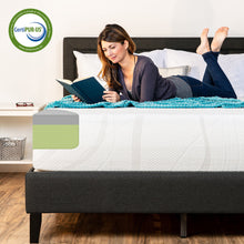 Load image into Gallery viewer, 12in Medium-Firm Green Tea &amp; Bamboo Charcoal Gel Memory Foam Mattress
