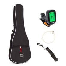 Load image into Gallery viewer, 23in Acoustic Concert Sapele Ukulele Starter Kit w/ Gig Bag, Strap, Tuner
