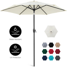 Load image into Gallery viewer, 7.5ft Outdoor Market Patio Umbrella w/ Push Button Tilt, Crank Lift
