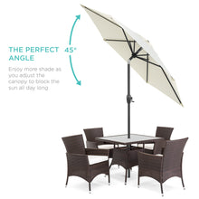 Load image into Gallery viewer, 7.5ft Outdoor Market Patio Umbrella w/ Push Button Tilt, Crank Lift
