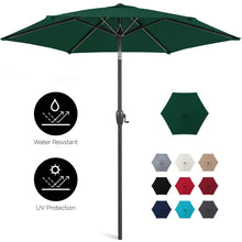 Load image into Gallery viewer, 7.5ft Outdoor Market Patio Umbrella w/ Push Button Tilt, Crank Lift
