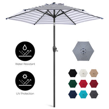 Load image into Gallery viewer, 7.5ft Outdoor Market Patio Umbrella w/ Push Button Tilt, Crank Lift
