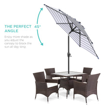 Load image into Gallery viewer, 7.5ft Outdoor Market Patio Umbrella w/ Push Button Tilt, Crank Lift
