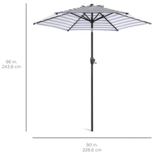 Load image into Gallery viewer, 7.5ft Outdoor Market Patio Umbrella w/ Push Button Tilt, Crank Lift
