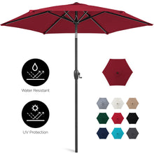 Load image into Gallery viewer, 7.5ft Outdoor Market Patio Umbrella w/ Push Button Tilt, Crank Lift
