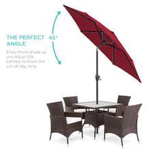 Load image into Gallery viewer, 7.5ft Outdoor Market Patio Umbrella w/ Push Button Tilt, Crank Lift
