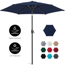 Load image into Gallery viewer, 7.5ft Outdoor Market Patio Umbrella w/ Push Button Tilt, Crank Lift
