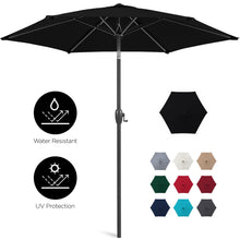 Load image into Gallery viewer, 7.5ft Outdoor Market Patio Umbrella w/ Push Button Tilt, Crank Lift
