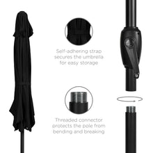 Load image into Gallery viewer, 7.5ft Outdoor Market Patio Umbrella w/ Push Button Tilt, Crank Lift
