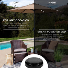 Load image into Gallery viewer, 7.5ft Outdoor Solar Patio Umbrella w/ Push Button Tilt, Crank Lift
