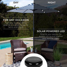 Load image into Gallery viewer, 7.5ft Outdoor Solar Patio Umbrella w/ Push Button Tilt, Crank Lift
