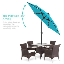 Load image into Gallery viewer, 7.5ft Outdoor Solar Patio Umbrella w/ Push Button Tilt, Crank Lift
