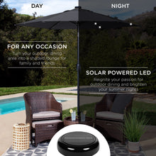 Load image into Gallery viewer, 7.5ft Outdoor Solar Patio Umbrella w/ Push Button Tilt, Crank Lift
