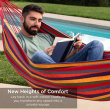 Load image into Gallery viewer, 2-Person Brazilian-Style Double Hammock w/ Portable Carrying Bag
