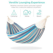 Load image into Gallery viewer, 2-Person Brazilian-Style Double Hammock w/ Portable Carrying Bag
