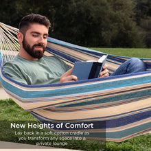 Load image into Gallery viewer, 2-Person Brazilian-Style Double Hammock w/ Portable Carrying Bag
