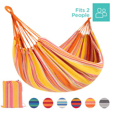 Load image into Gallery viewer, 2-Person Brazilian-Style Double Hammock w/ Portable Carrying Bag
