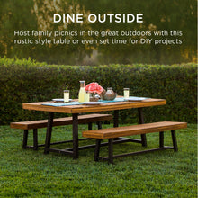 Load image into Gallery viewer, 3-Piece Indoor Outdoor Acacia Wood Dining Table
