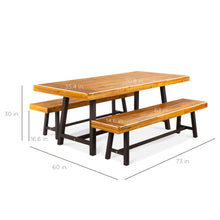 Load image into Gallery viewer, 3-Piece Indoor Outdoor Acacia Wood Dining Table
