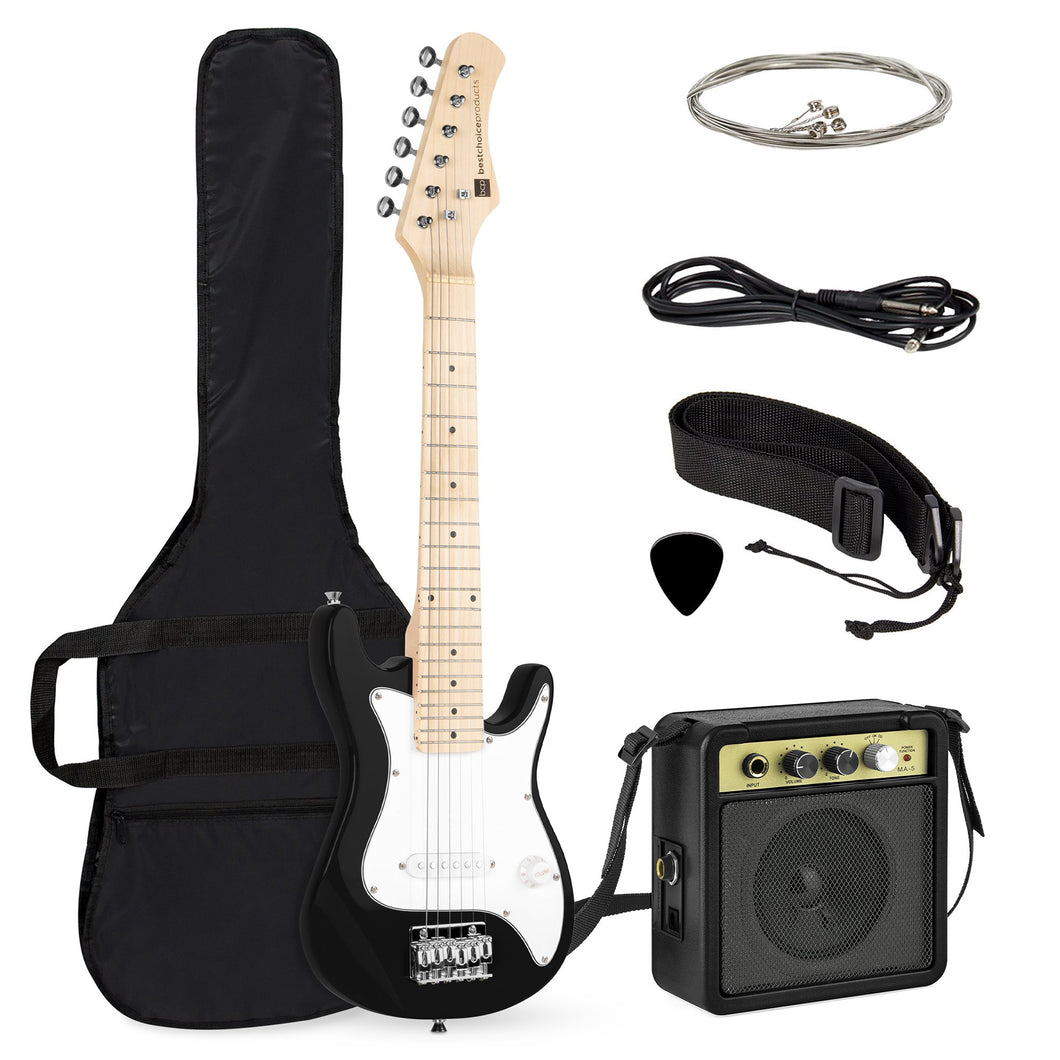30in Kids Electric Guitar Instrument Starter Kit w/ 5W Amp, Strap, Case